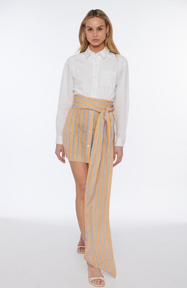 Fiona Tie Waist Shirt Dress