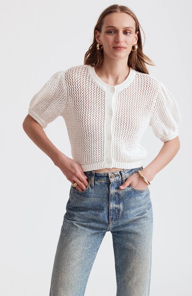 Samantha Crochet Cropped Cardigan