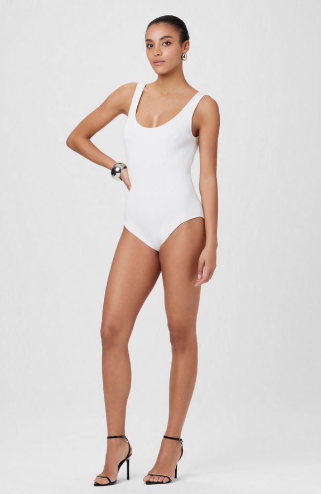 Delaney Scoop Neck Rib Bodysuit