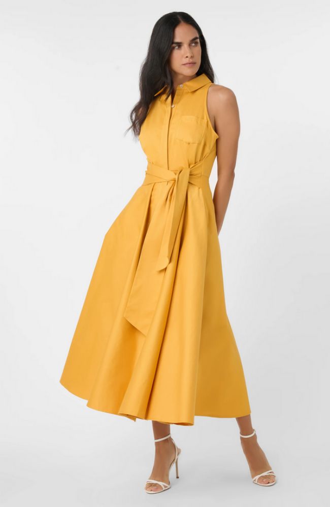 Chelsea Midi Dress in Marigold