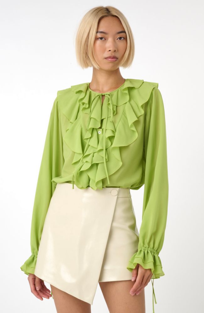 Tobi Exaggerated Ruffle Blouse