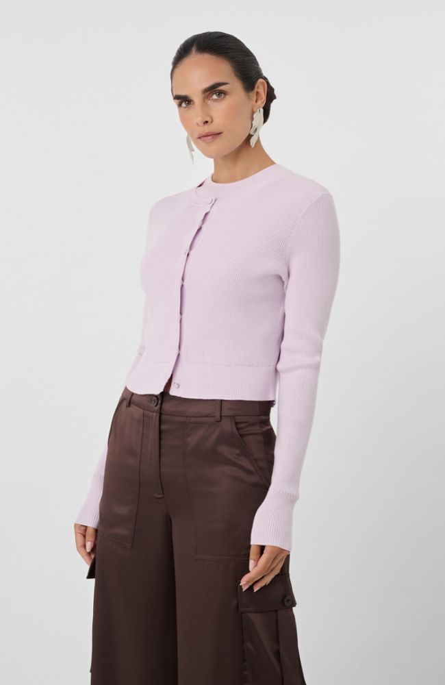 Zoe Cropped Cardigan in Wisteria or Lime