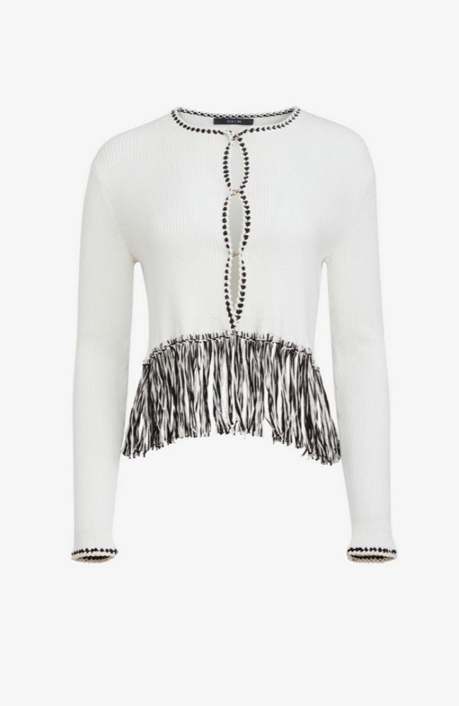 Monroe Long Sleeve Fringe Cardigan