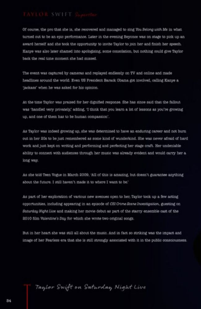 Taylor Swift Superstar Book