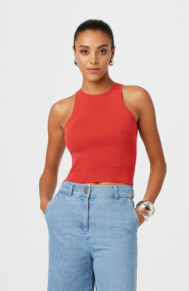 Avery Racer Tank in Poppy