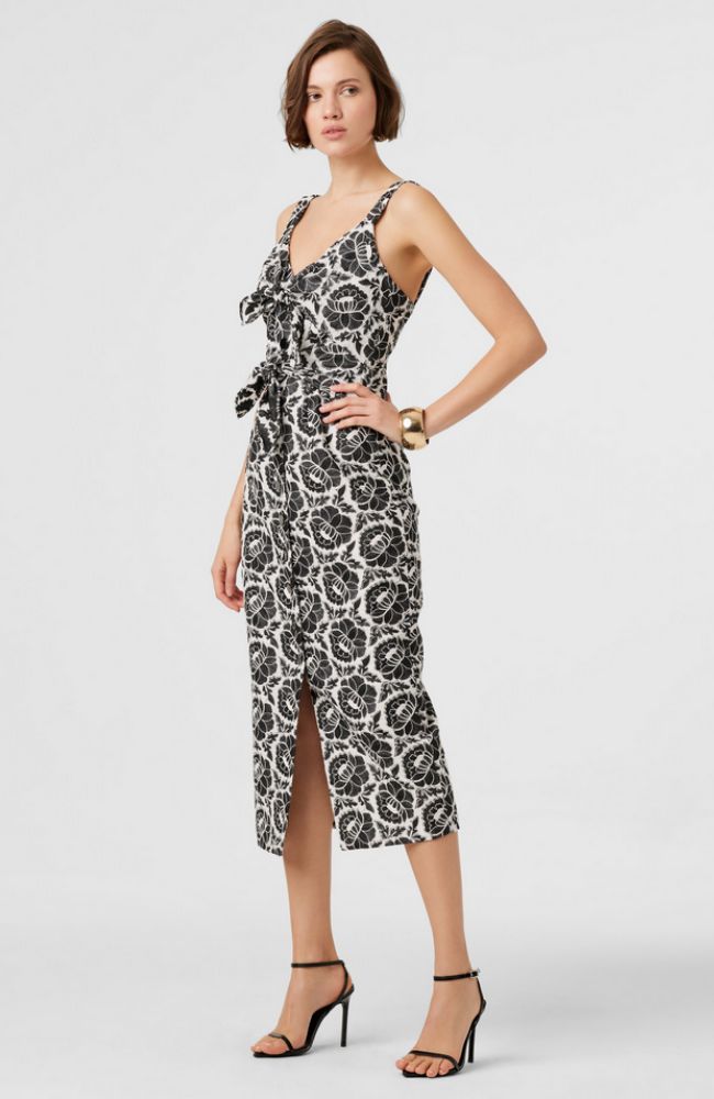 Gia Double Tie Front Midi Dress