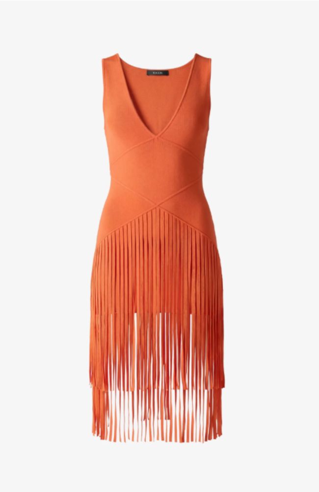 Patricia Midi Dress with Fringe