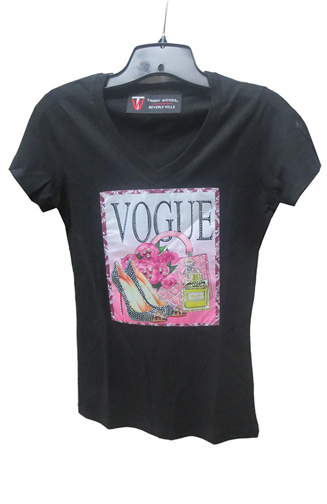 Pink Roses Pink Bag Tee