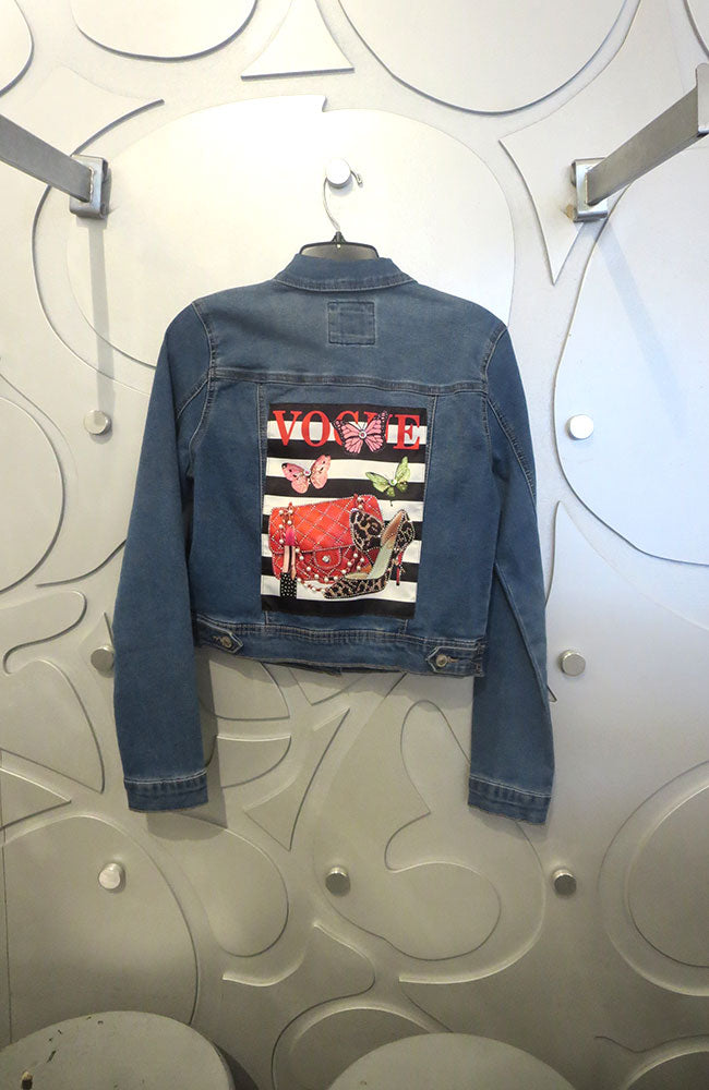 Denim Jacket Vogue Stripes