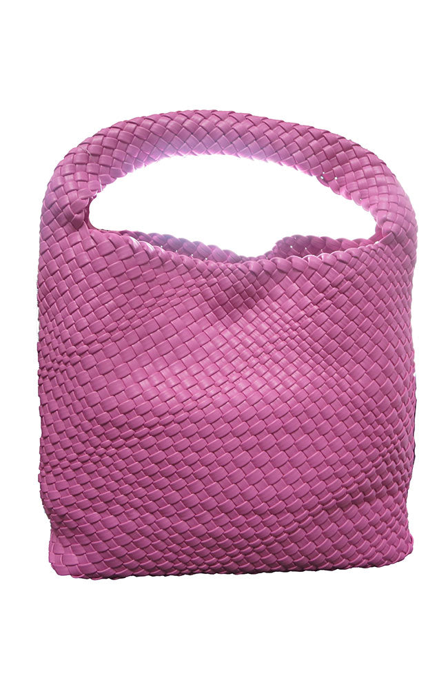 Hot Pink Basket Weave Handbag