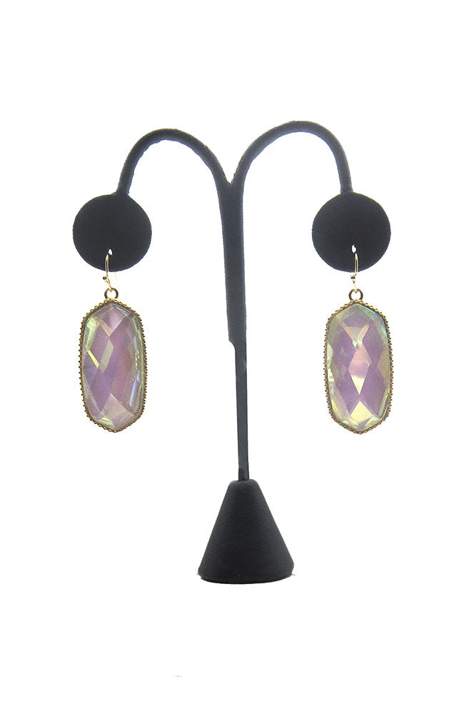 Grey Rectangle Earrings