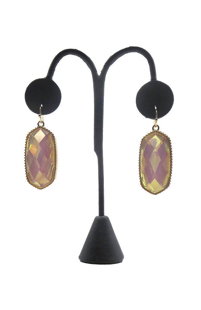 White Rectangle Earrings