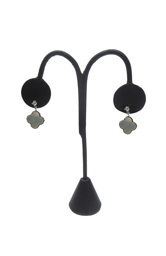 Silver MOP Clover Earrings