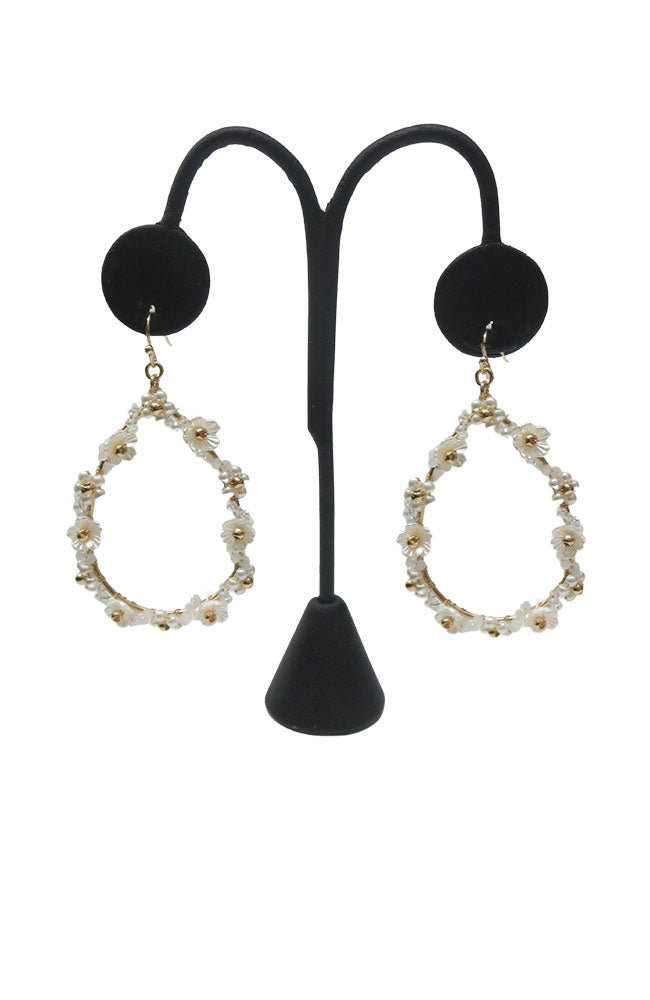 Gold & Pearl Dainty Flower Earring