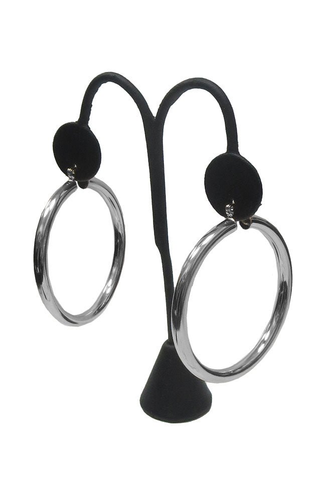Silver Large Lite Weight Hoops
