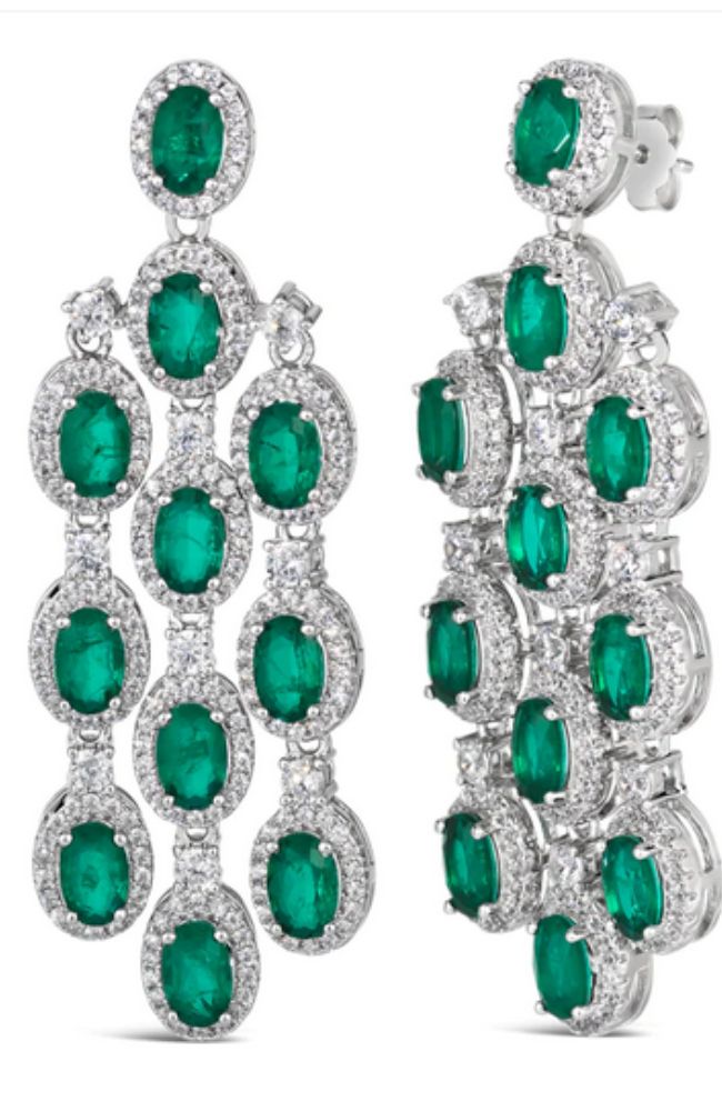 Victoria 18 Emerald Green Earring