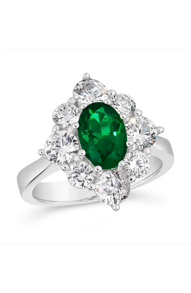 Victoria 39 Emerald Green Ring  Size 7