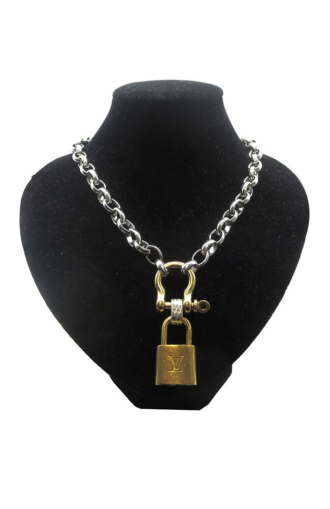 LV Lock Nk Slv Chain Gold HB