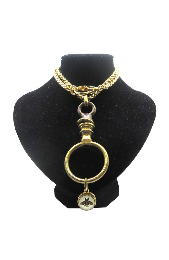 Bee Nk Gld Chain Circle Sm Bee