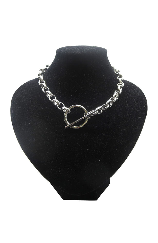 Silver Chain Toggle Necklace