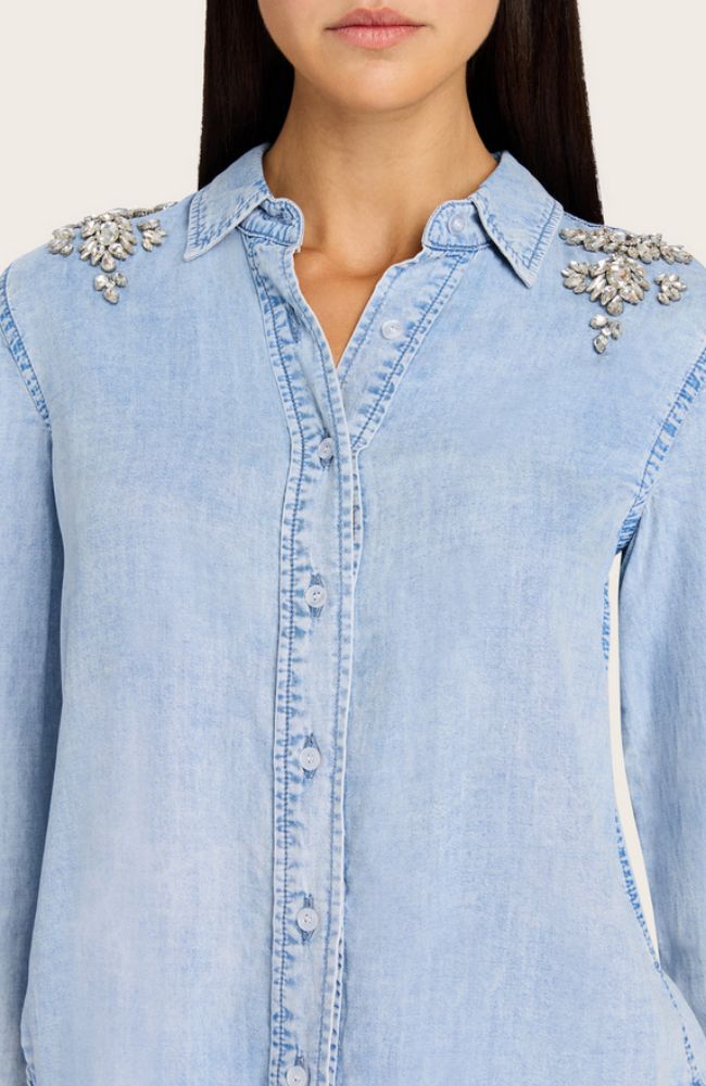 Mitchie Denim Shirt in Lt Blue