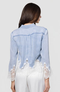 Eli Lace Combo Denim Shirt