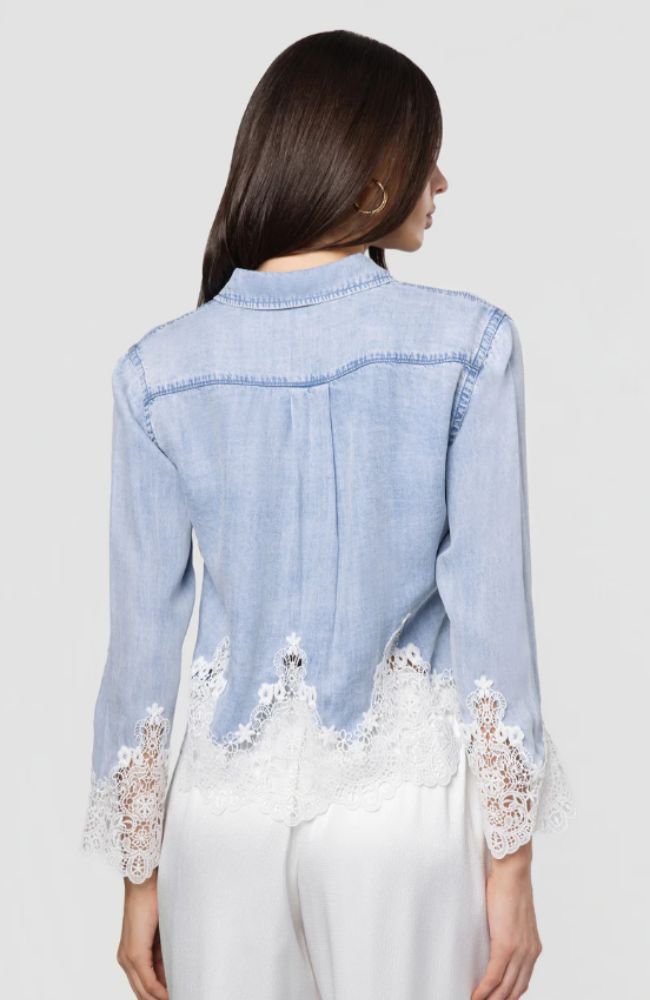 Eli Lace Combo Denim Shirt