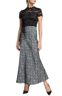 Katrine Snake Satin Skirt