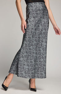 Katrine Snake Satin Skirt