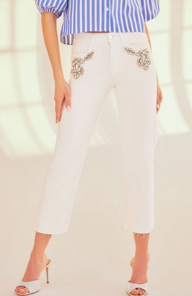 Carolyn Crystal Denim Pants