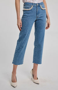 Baylor Pearl Crystal Jeans