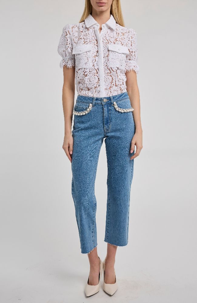 Baylor Pearl Crystal Jeans