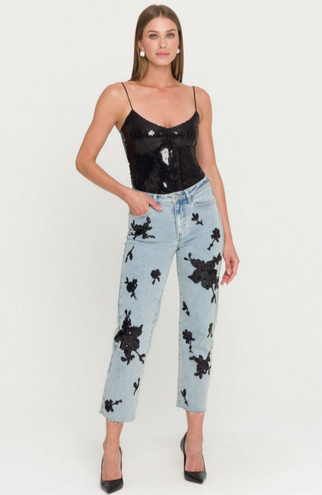 Bella Sequin Embellished Jeans