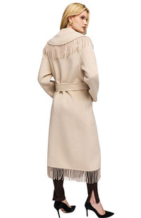 Jenny Fringe Wool Coat