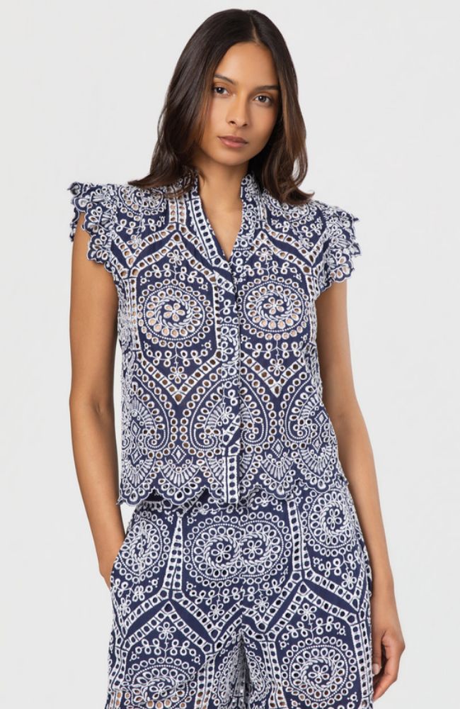 Romy Cotton Eyelet Shirt