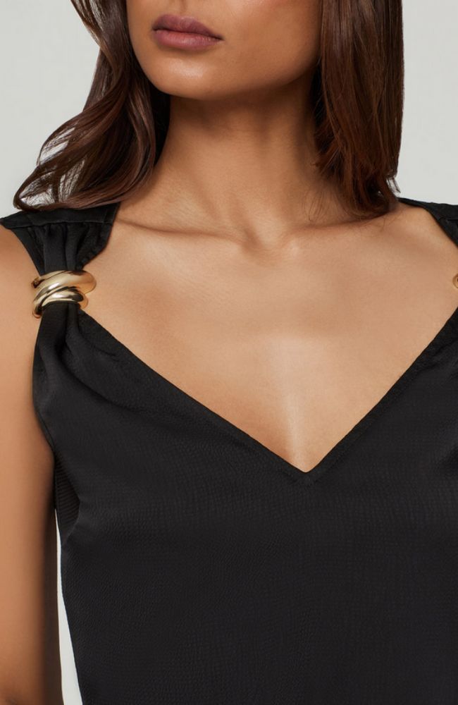 Fawn Hammered Blouse