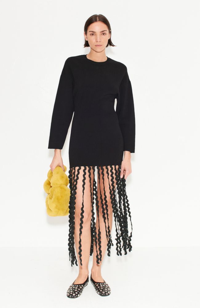 Wallis Knit Fringe Dress
