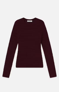 Smocked LS Crewneck