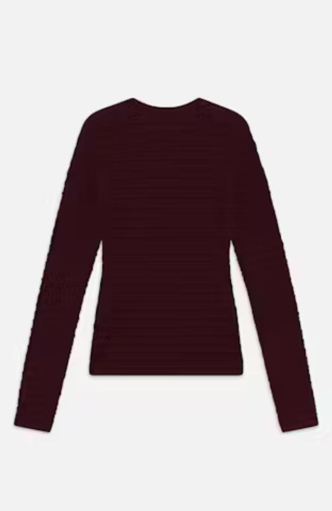 Smocked LS Crewneck