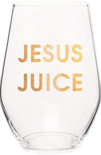 Jesus Juice Wine Glass