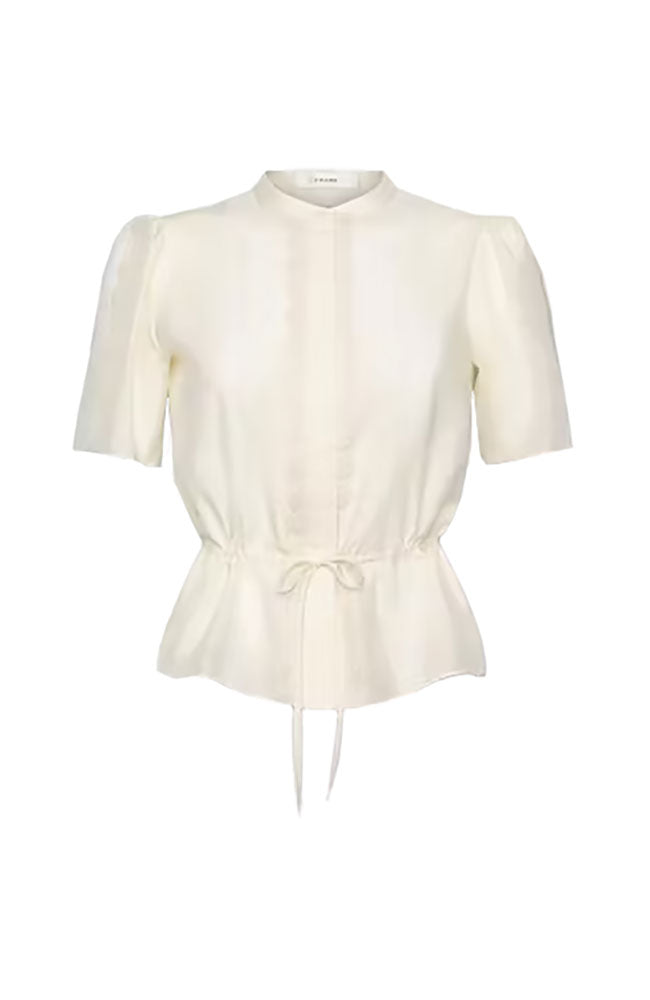 Cinched Lace Trim Blouse