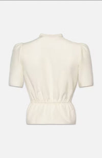 Cinched Lace Trim Blouse