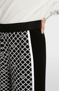 Knit Crop Pant in Grey Black