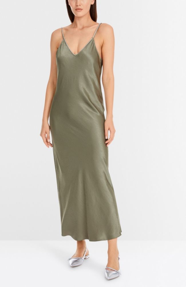 Slip Dress with Rhinestone Cord