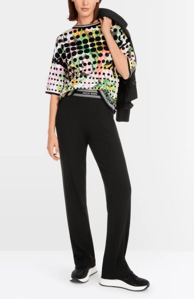 Printed Short Sleeve Sweater