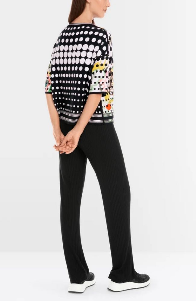 Printed Short Sleeve Sweater