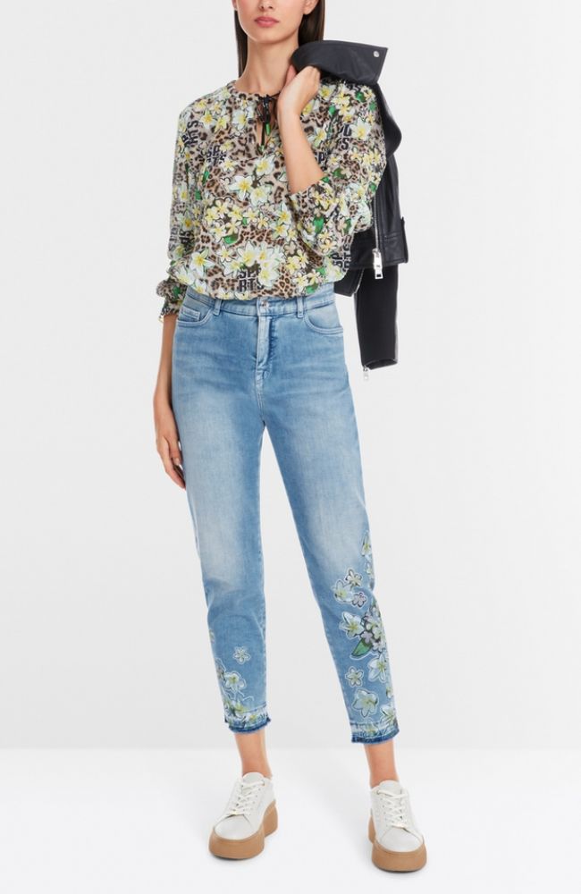Rivne Denim Jean with Flowers