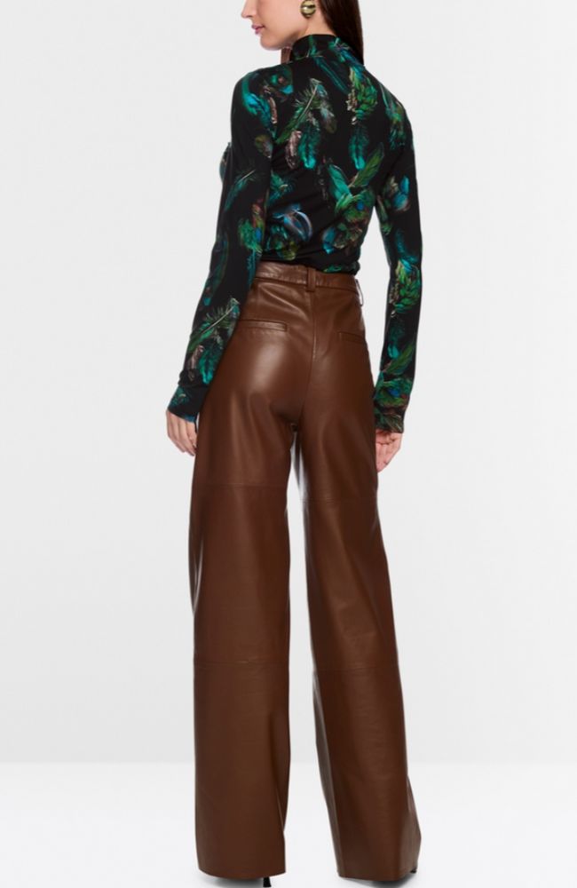 Dark Jade Green LS Mock Nk Tee