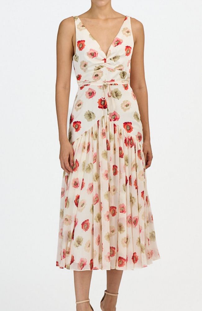 Floating Poppies Makaila Dress