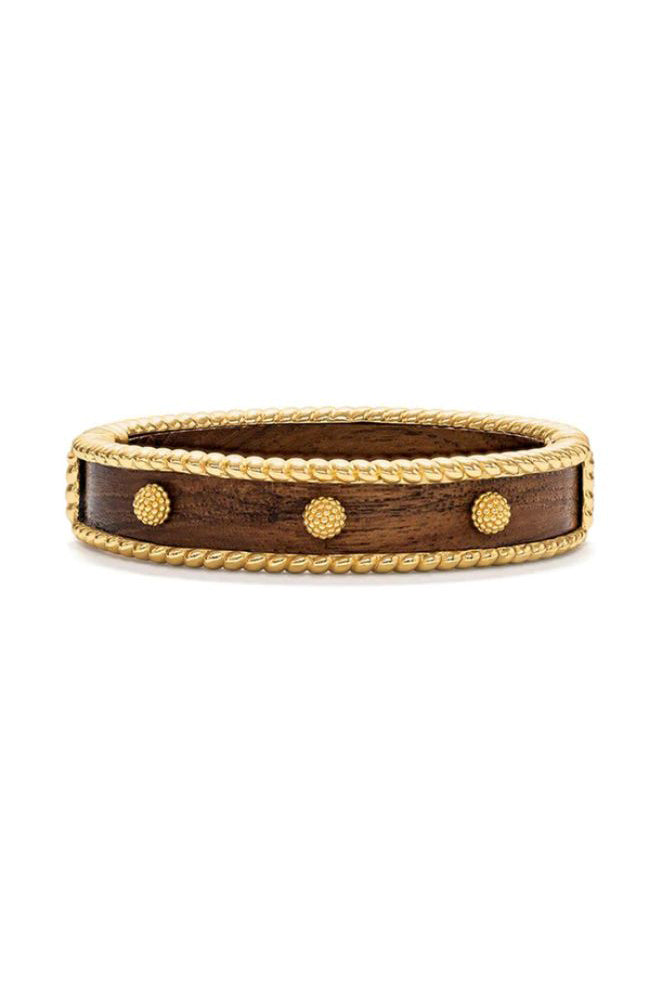 Berry Small Hinged Cuff in Teak